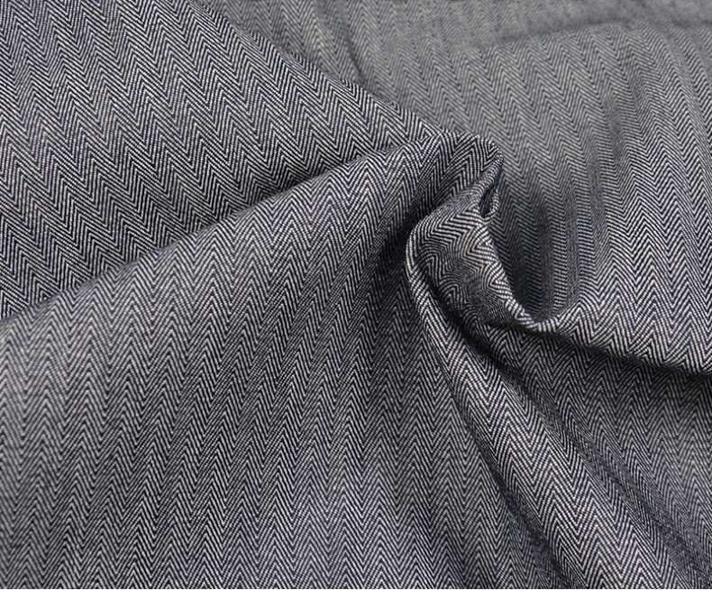 8.2oz High Quality Herringbone Denim Non-Selvedge Denim Fabric 59 Inch Indigo Blue Cotton Raw Denim Material Suppliers W187414n