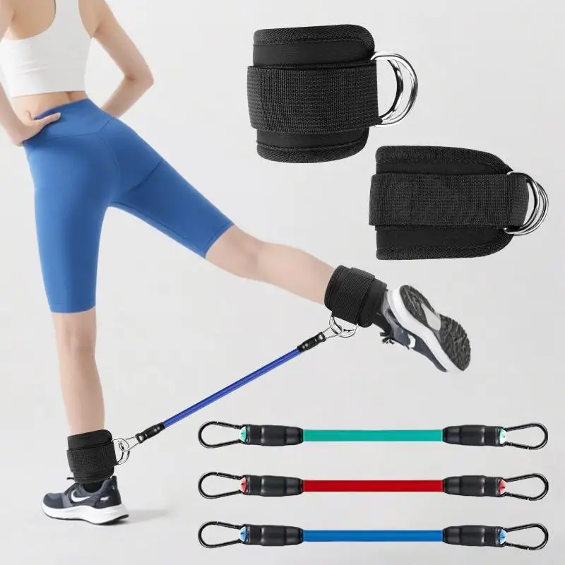 

3-Pack Professional Ankle Weights Cuffs with Resistance Bands - Heavy Duty Lower Body Toner for Physical Therapy, Kickboxing