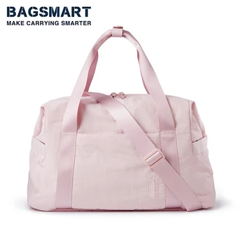 BAGSMART-Weekender Mochilas de viagem noturna com manga carrinho, bolsa de ginástica para mulheres, carry on, weekender, sacola, bolsa de treino para dança