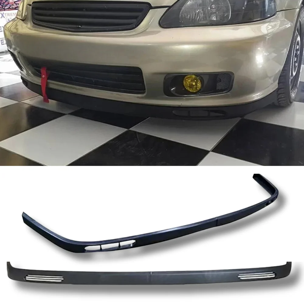 For Honda Civic 2 Pcs Front Bumper Lip  Body Kit Car Accessories Spoiler Splitter Diffuser Sport Bumper Tuning Exterior Parts