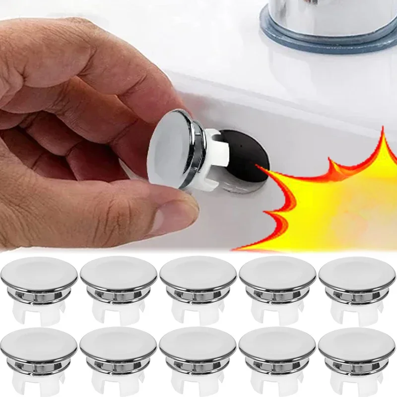 Couvercle de trop-plein d'évier rond en céramique, 1/10 pièces, anneau de débordement de lavabo, garniture à trou creux, insertion de bain, accessoires de salle de bains de remplacement