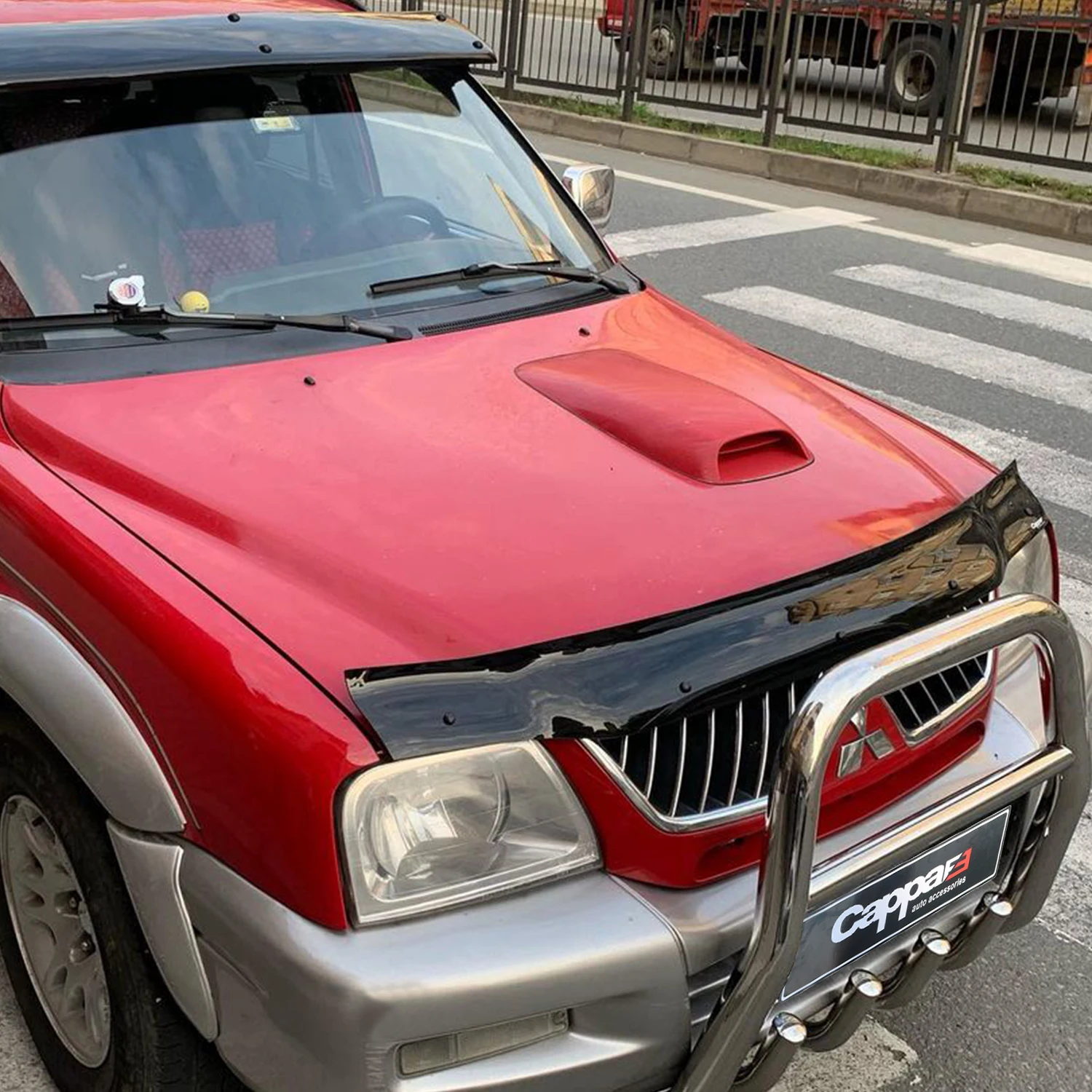 Protetor dianteiro do defletor do capô, spoiler de proteção automática, asas Sporty, escudo para Mitsubishi L200, modelos 1996 a 2006