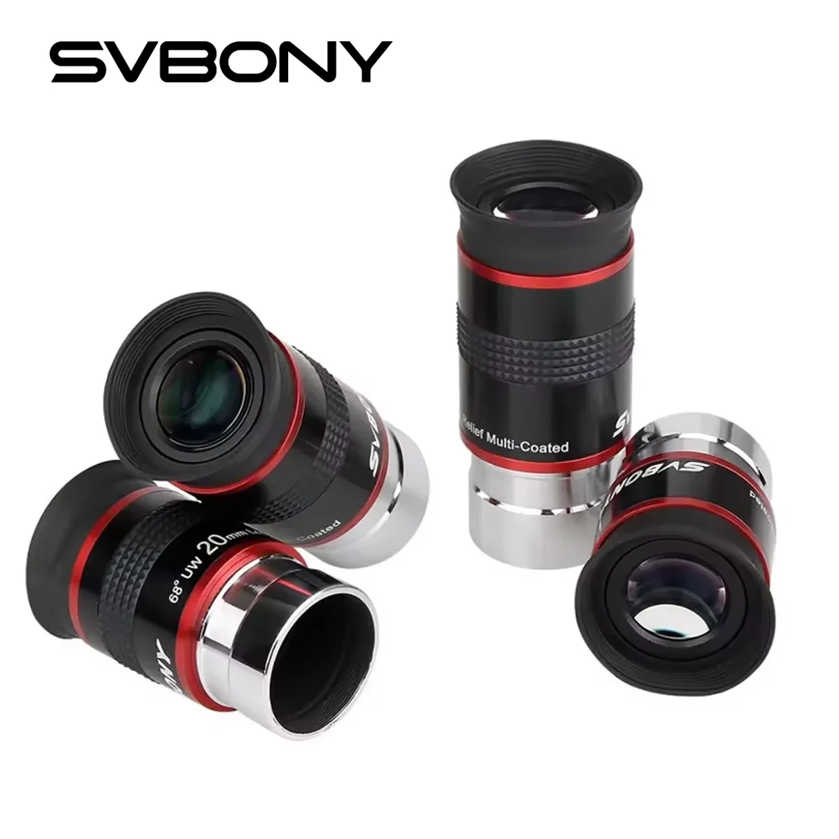 

SVBONY Telescope Eyepieces FMC 1.25" 68° Ultra Wide Angle 6mm/ 9mm /15m /20mm for Astronomical Telescope