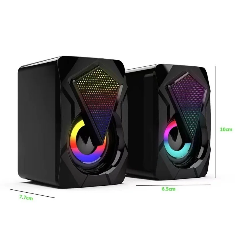 صندوق صوت P2 USB للكمبيوتر الشخصي والكمبيوتر المحمول والهاتف المحمول | صندوق صوت ستيريو صغير محمول مع صوت وجودة قوية #3