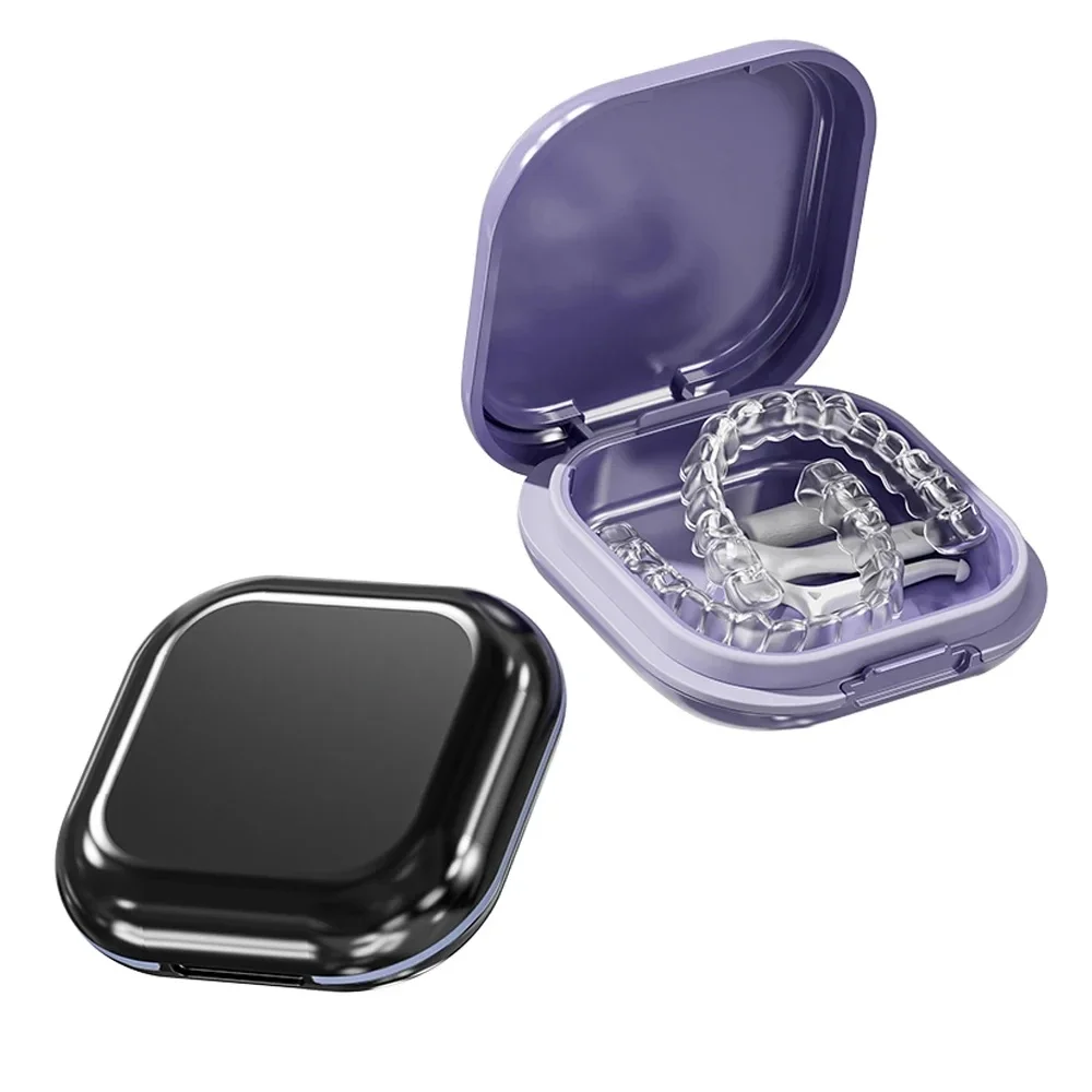 Szelki ortodontyczne Przenośne etui na ochraniacze na zęby Uchwyt na protezę nocną z pokrywką Wyrównywacz zębów Slim Braces Box Orthodontic Suppli — zdjęcie 2