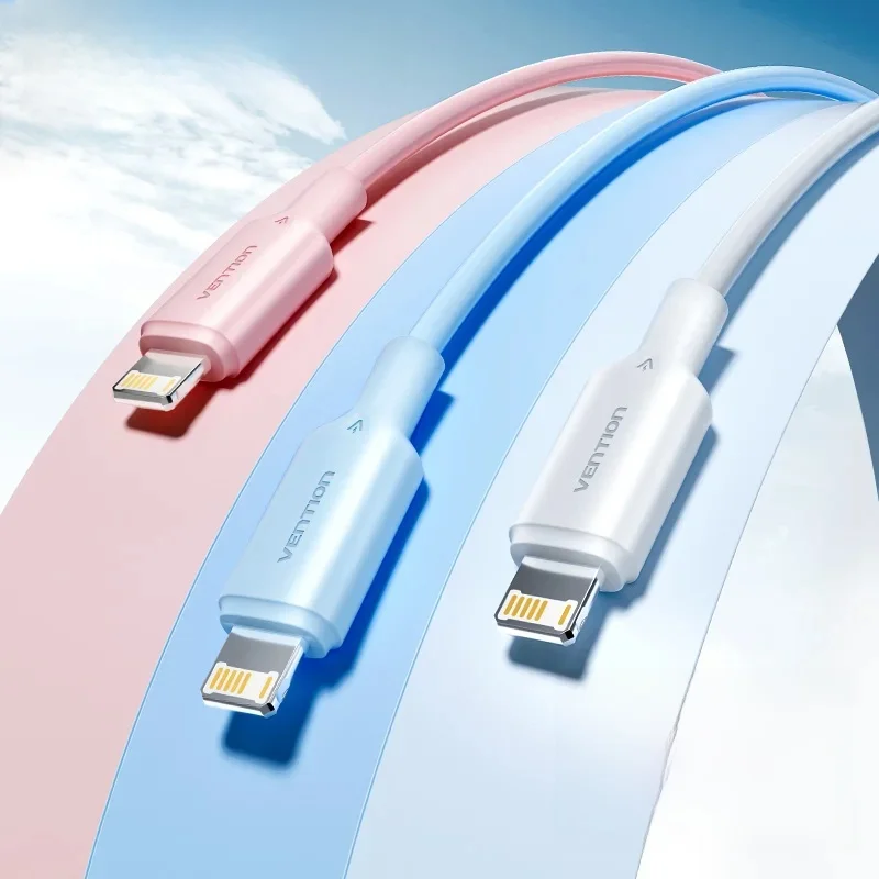 Vention câble USB vers Lightning pour iPhone 14 13 12 11 8 Pro Max 2.4A charge rapide pour iPhone pour câble de données de téléphone iPad