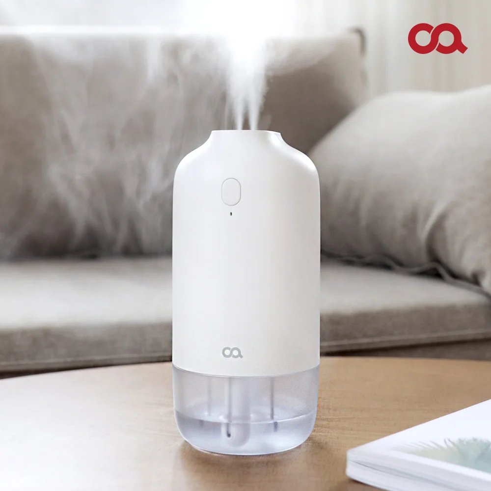 [OA] Dual Mist Wireless Mini Office Tabletop Vehicle Portable Desk Humidifier USB Tumbler Rechargeable Baby Humidifier