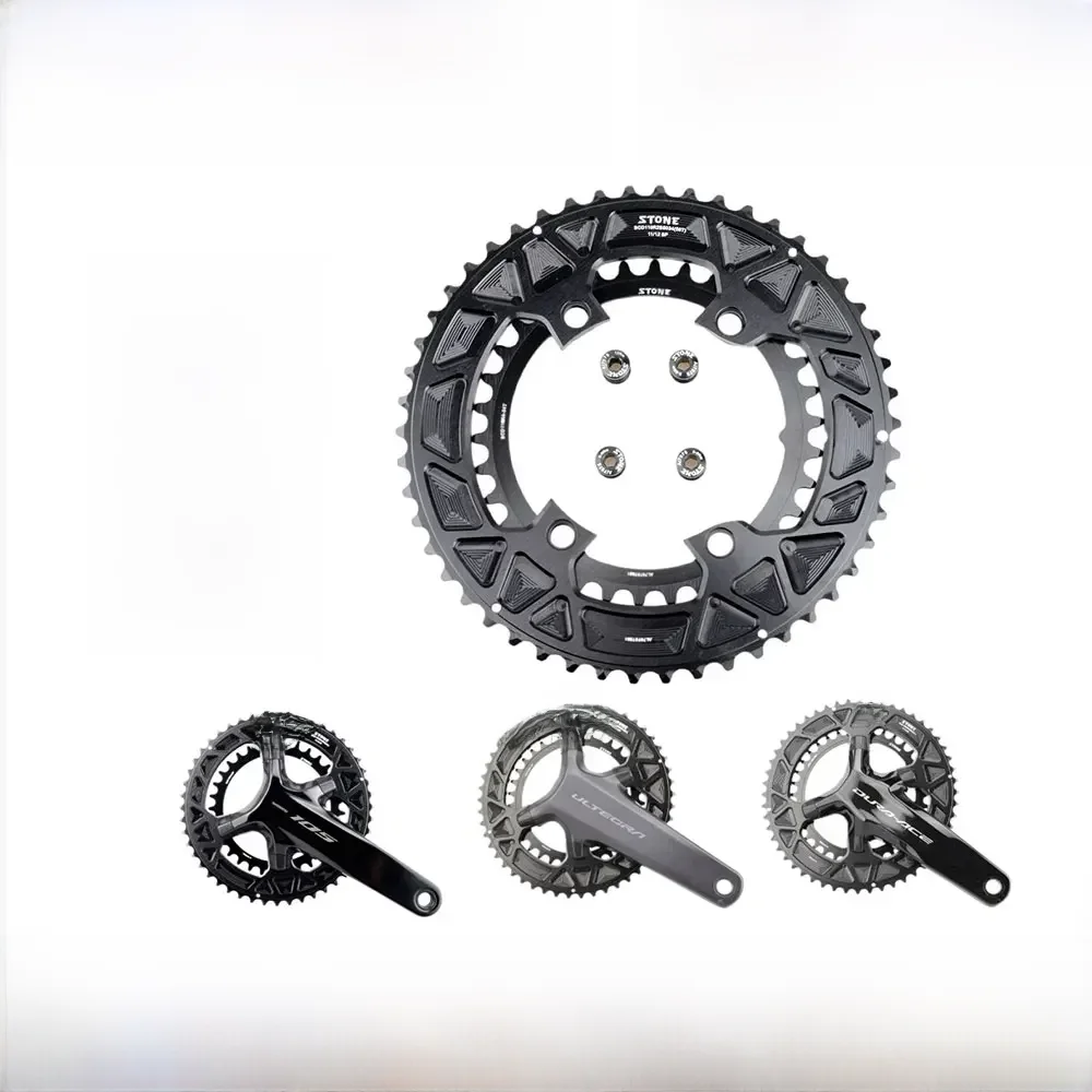 AliExpress NONE Stone 110bcd Double Chainring for  105 R7100 UT R8100 DA R9200 Road Bike Round 52 36T 53 39T 54 40T 50 34 48 33 46-32T 2X
