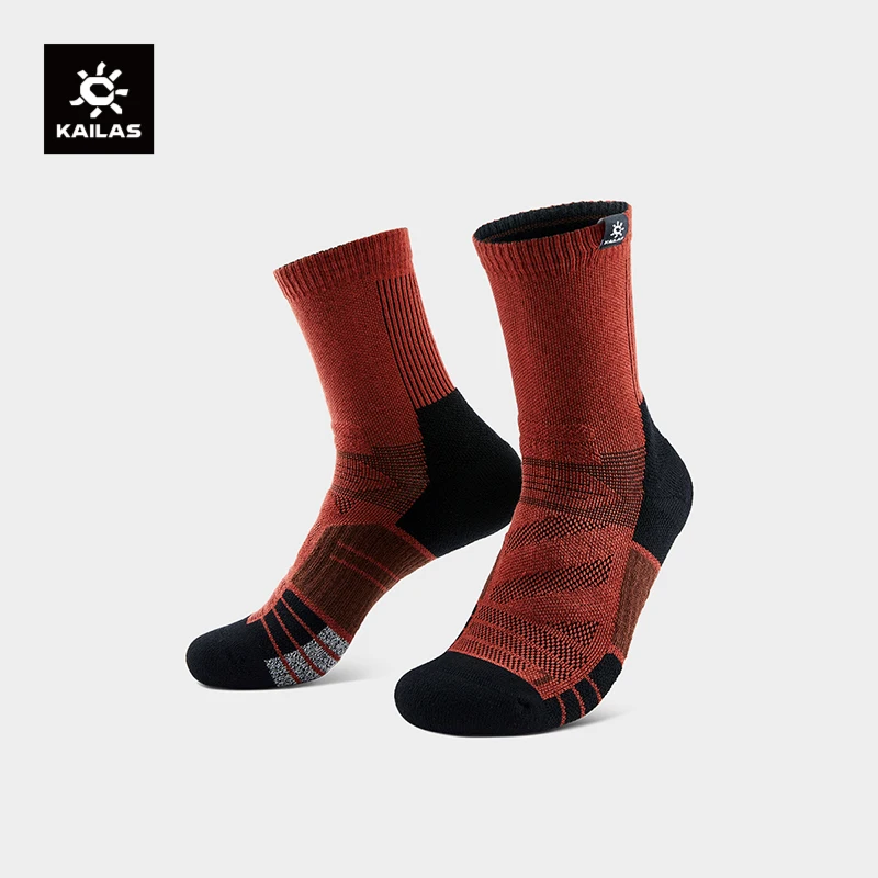 KAILAS Men's COOLMAX Socks Lightweight Seamless Antibacterial Odor-Resistant Camping Hiking Socks KH2402103
