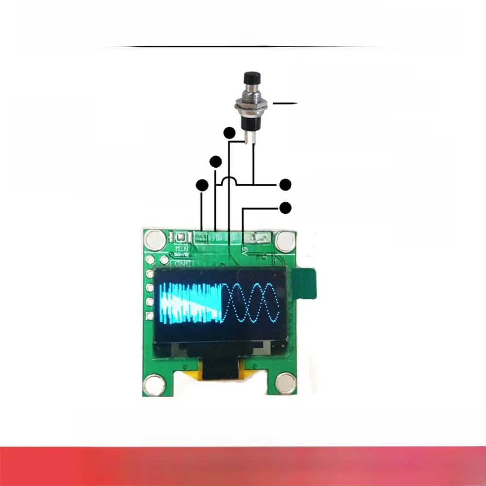 0.96 "OLED analizator widoku widma muzycznego dźwięk radia nastrojowe światło wzmacniacz mocy wskaźnik poziomu rytm miernik VU — zdjęcie 2