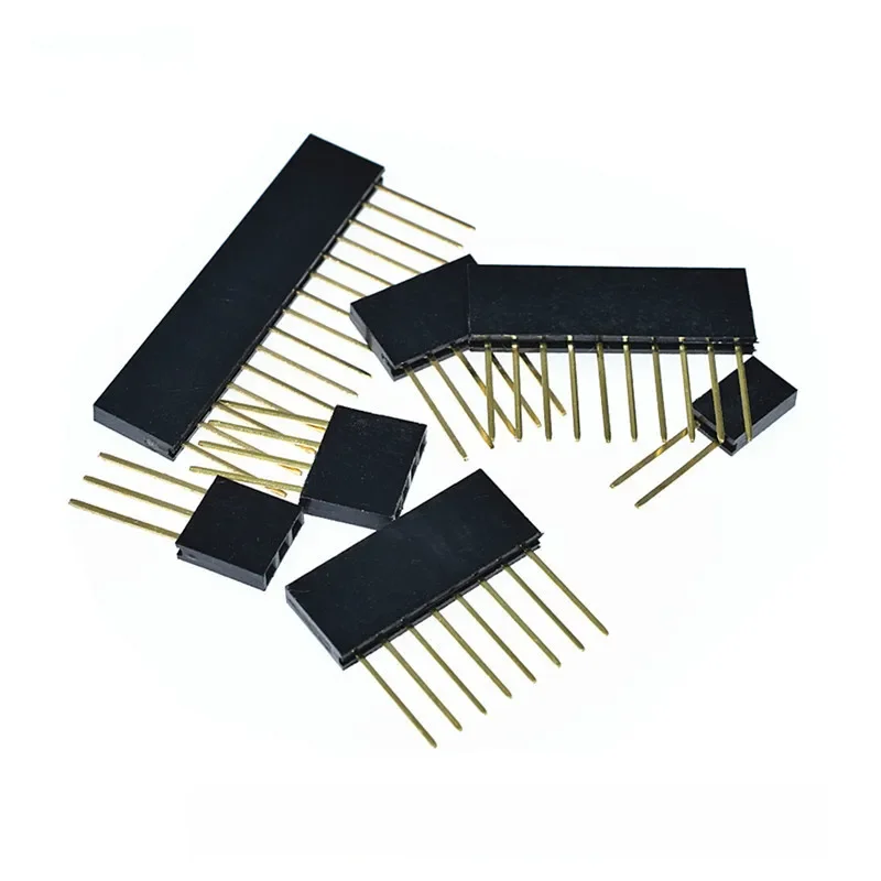 10 sztuk 2.54mm jednorzędowe żeńskie długie szpilki 11mm Breakaway płytka drukowana Pin Header złącze wtykowe 1*2/3/4/6/8/10/15Pin dla Arduino — zdjęcie 2