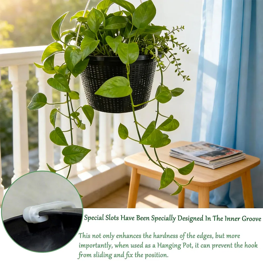Plant Net Pot 8.3in Large Aquatic Plant Mesh Net Pot Plastic Flower Basket Grow Pot Net Basket Holder Vegetable Nursery Cup