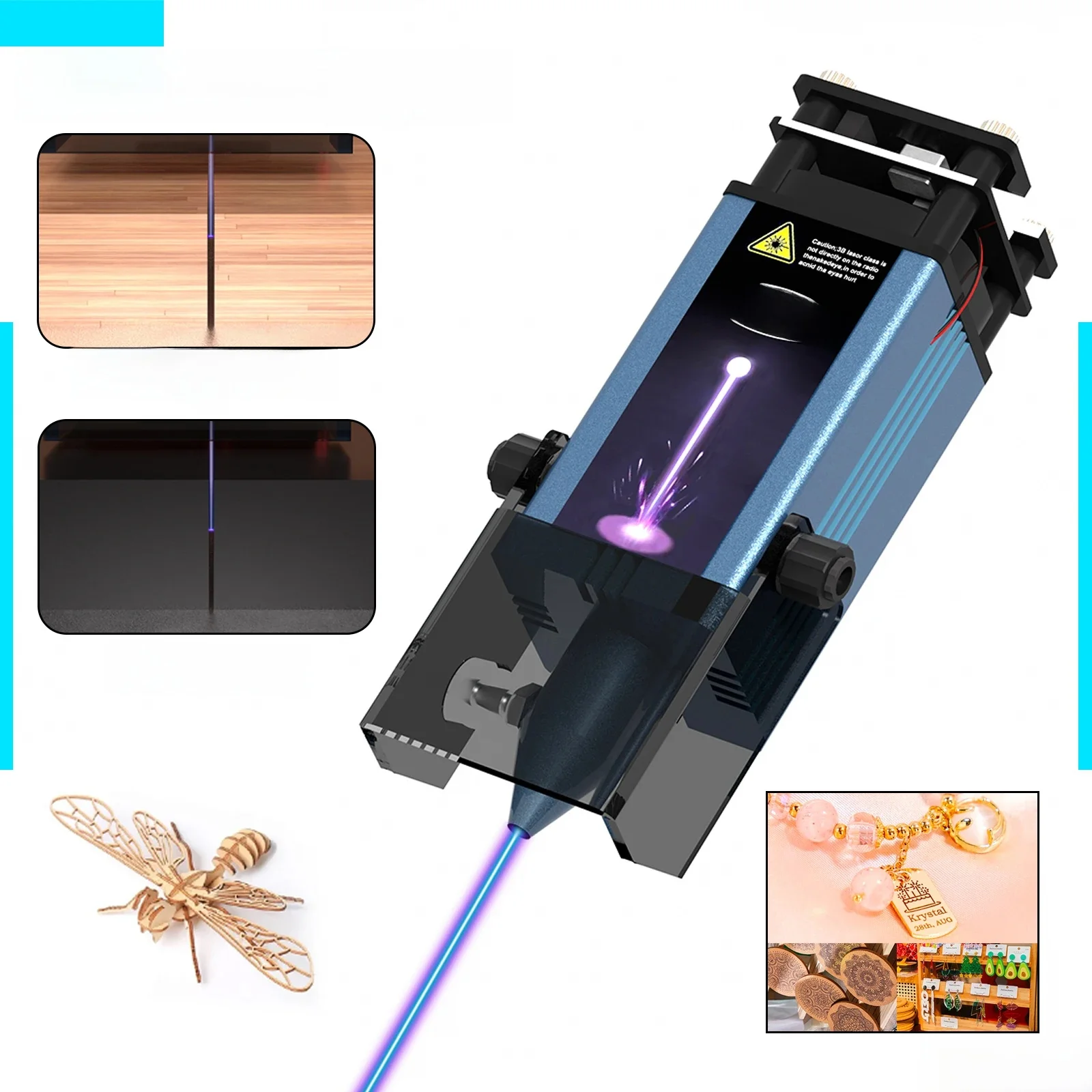 AENBUSLM 40W 80W lasersnijmodule 450 mm blauw licht lasergraveerkop met Air Assist houtbewerkingsfrees CNC lasergraveren - afbeelding 2
