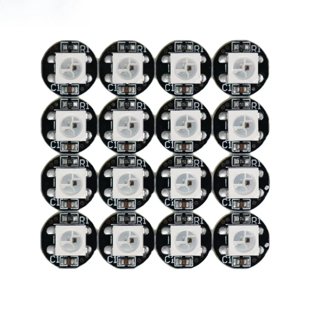 10-1000 sztuk WS2812B WS2812 4Pin RGB Led Chip 5050SMD WS2811 IC czarny/biały PCB z radiatorem DC5V — zdjęcie 2