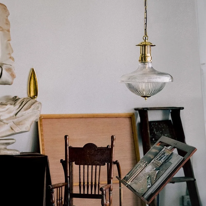 Vintage Industrial LED Pendant Light, Vidro para quarto e cozinha