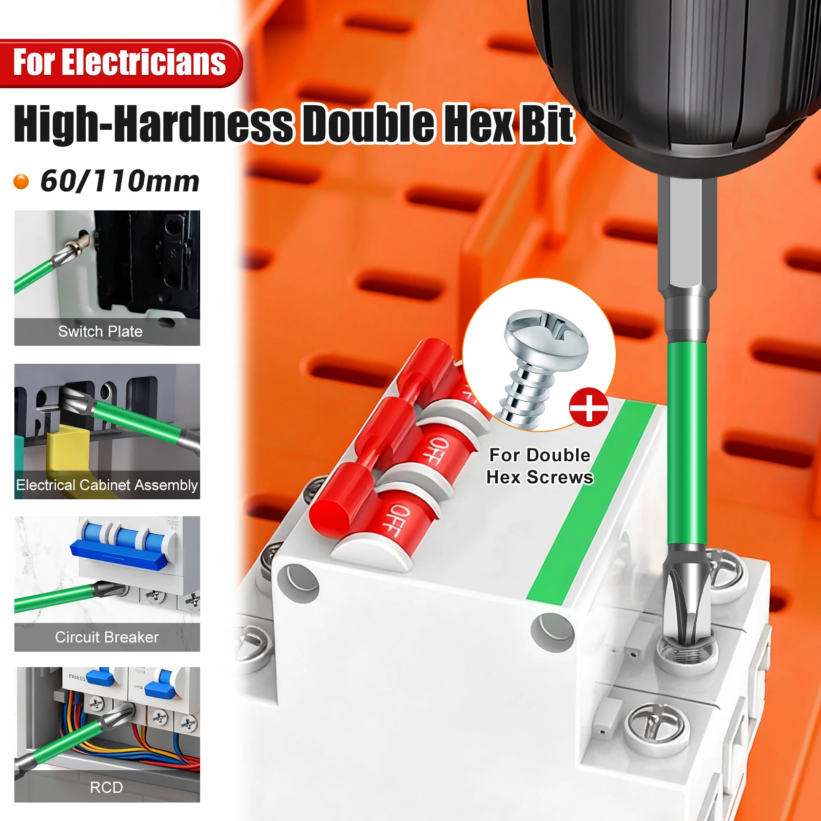 Juego de brocas para electricista profesional, 4 tipos, antideslizante camuflaje, acero S2 PH2 Hex FPH2 Torx, varios tamaños