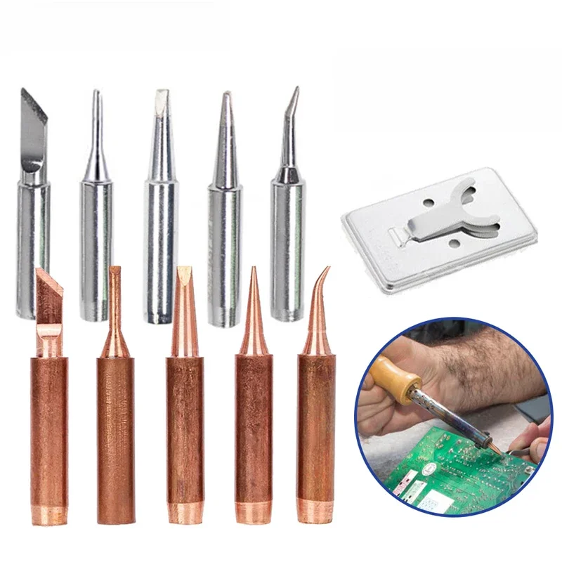 Pointe de fer à souder en cuivre pur sans plomb, 900M-T-K, station de expédi, outils de soudage, 5 pièces