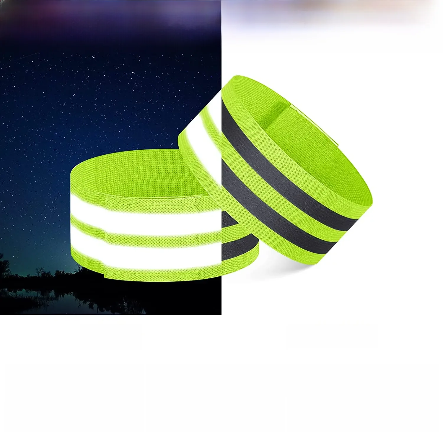 AliExpress 2Pcs Warning Reflective Bands Elastic Armband Wristband Reflector Tape Safety Straps for Night Cycling Running Fishing Security