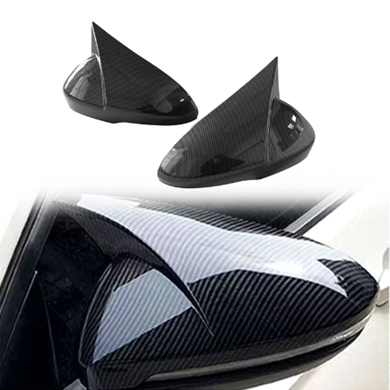 Carbon Fiber Exterior Side Car Rearview Mirror Cover Trim Accessories for Volkswagen VW Touran 5T MK2 2022 2021 2020 2016~2023