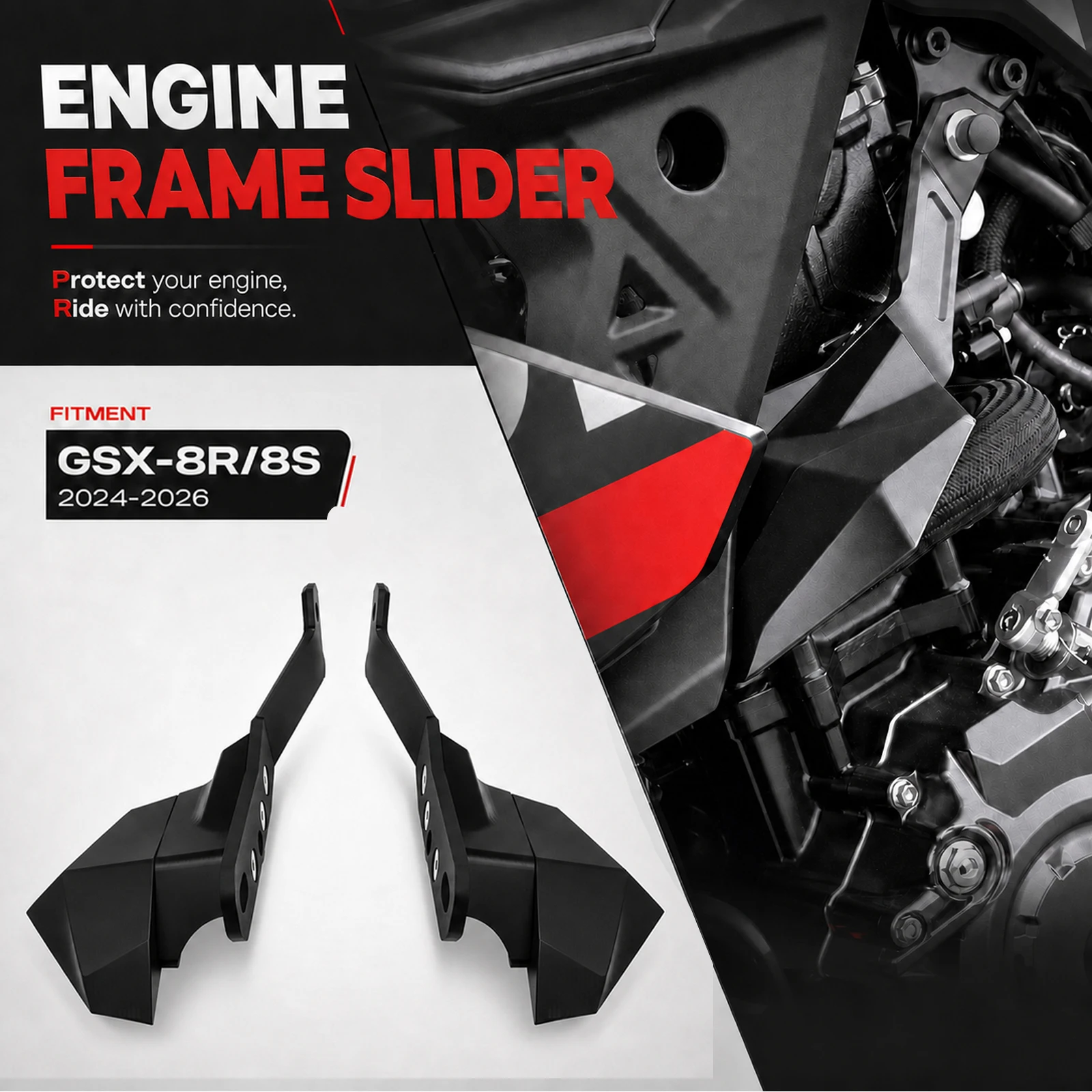 Frame Slider Protector Motorcycle Engine Anti-collision Protector Anti-collision Ball For GSX-8S 2026 GSX8R 2025 GSX 8S 2024
