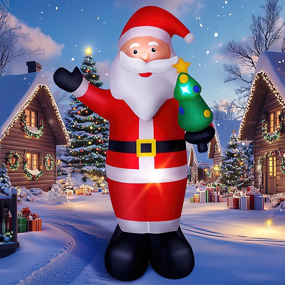 

Inflatable Christmas Santa Claus Tree with LED Light Yard Garden Party Decoration