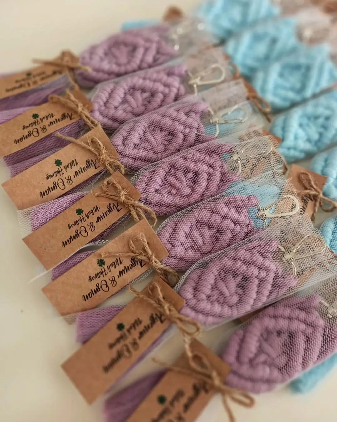 

Macrame Keychain 50 PCs Engagement Wedding Birthday Henna Night Event Invitation Bachelorette Baby Shower Baptism Gift