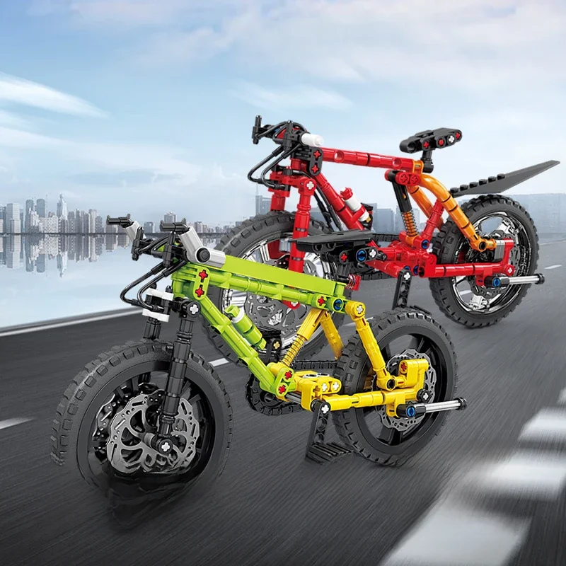 AliExpress NONE Technology Mountain Bike MOC Blocks Off Road Bicycle Building Bricks 3D Toys City Sports Cars Plastic Model Adult Boy Kids Gifts