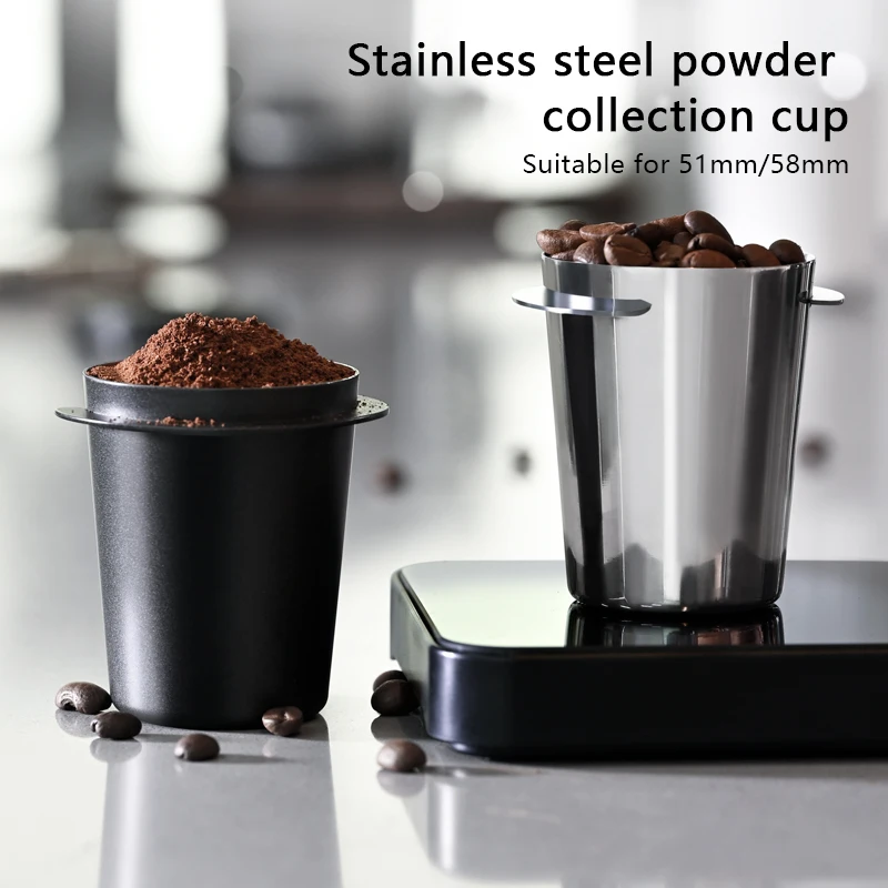 51/58/53mm Shipping Coffee Dosing Cup Sniffing Mug for Espresso Machine Wear Resistant Stainless Steel Coffee Dosing Cup Drop