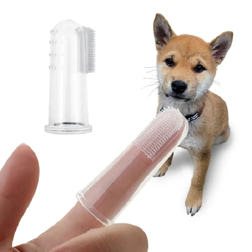 10 Pt Pet Kino puppy Silicone Finger Toothbrush