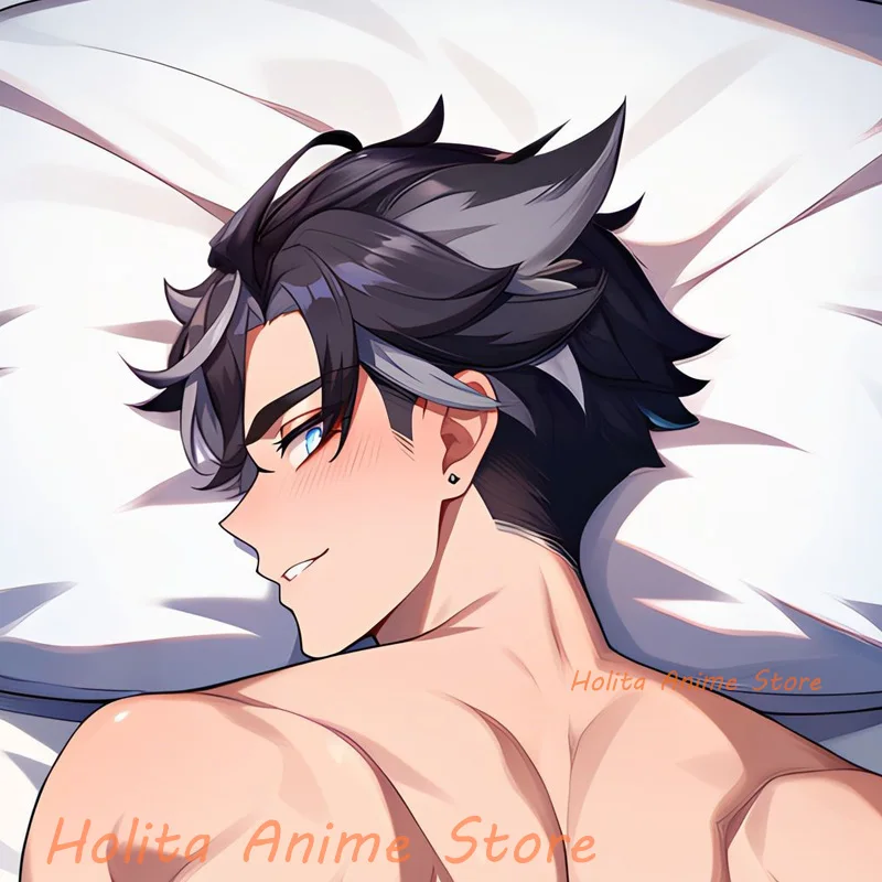 غطاء وسادة تأثير أنيمي Dakimakura-Genshin ، طباعة على الوجهين ، بالحجم الطبيعي ، غطاء وسادة ، هدية