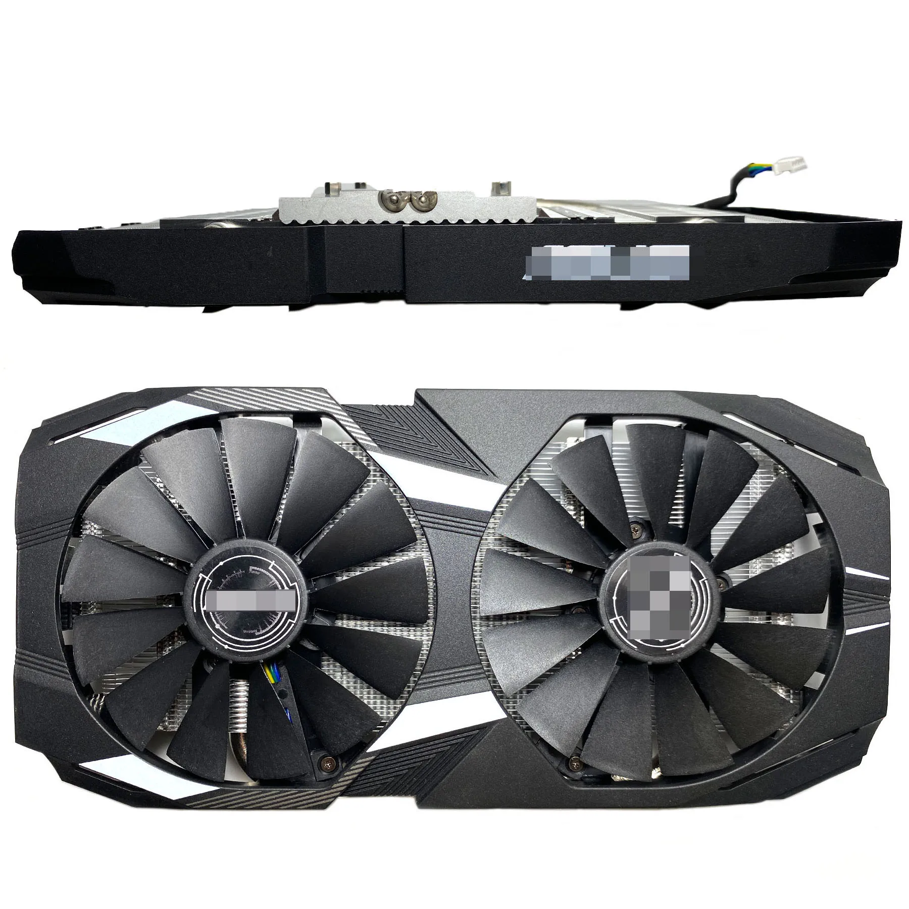 ใหม่สำหรับ ASUS Radeon RX580 8GB Dual OC อะไหล่การ์ดกราฟิกชุดพัดลมแผงพัดลมกลุ่มหม้อน้ำ