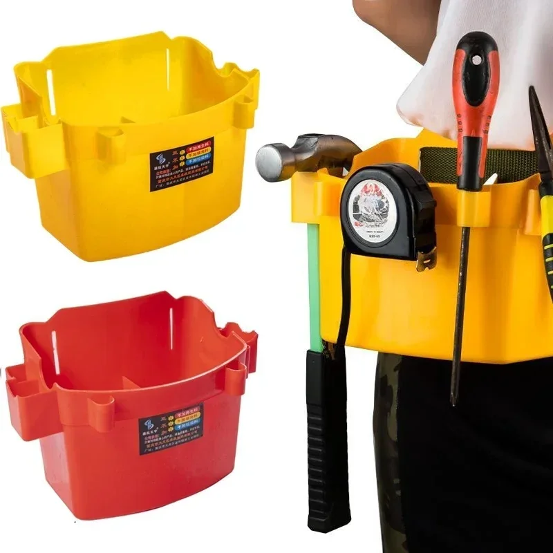 Boîte de taille multifonctionnelle, boîte de rangement en plastique pour pinces à marteau à vis, pièces de quincaillerie, boîtes à outils à Double grille pour le travail du bois