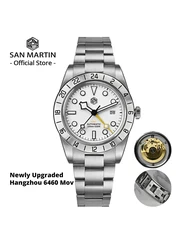 San Martin-Montre de dehors Mécanique et existent pour Homme, Accessoire Étanche à 100m, 39mm, NH34 BB Gstuff, SN0054
