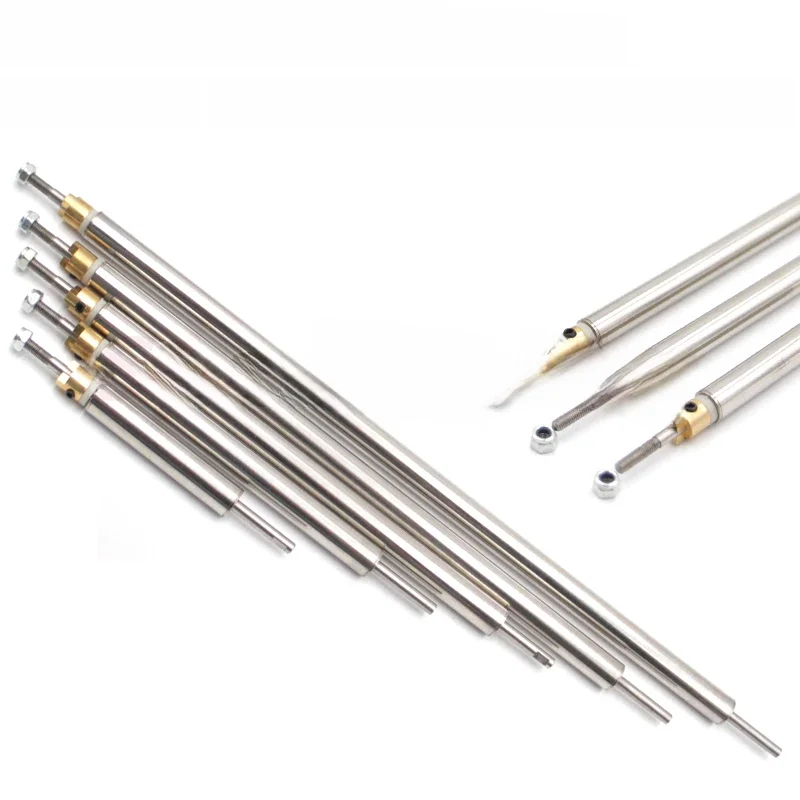 2 pièces de jambe de force de bateau RC, assemblage d'arbre de 3mm, Kit d'entraînement en acier inoxydable, durage avec manchon, arbre d'hélice Marine, modèle de bateau, pièces de bricolage