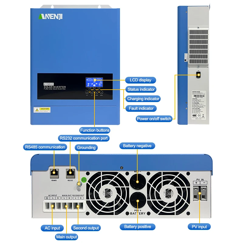 ANENJI 6.2KW 48V Hybrid Solar Inverter - Internal Components