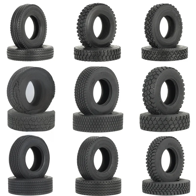 Pneu en caoutchouc pour camion Tamiya RC 1/14, 2 pièces, voiture Scania 770S BENZ 3363 VOLVO FH16 MAN, pièces de bricolage, jouets