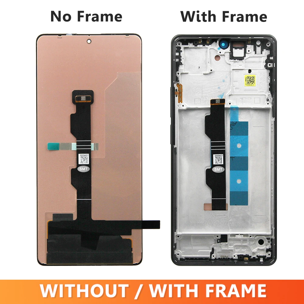 6.67\'\' AMOLED For Xiaomi Redmi Note 13 Pro 4G LCD 23117RA68G Display With Frame Touch Screen Digitizer Assembly Replacement