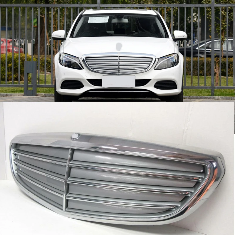 For Mercedes Benz W205  C Class Grille 2015-2016 Front Bumper Net Replace Part Car Auto  Body Kit 2058801583 2058802683