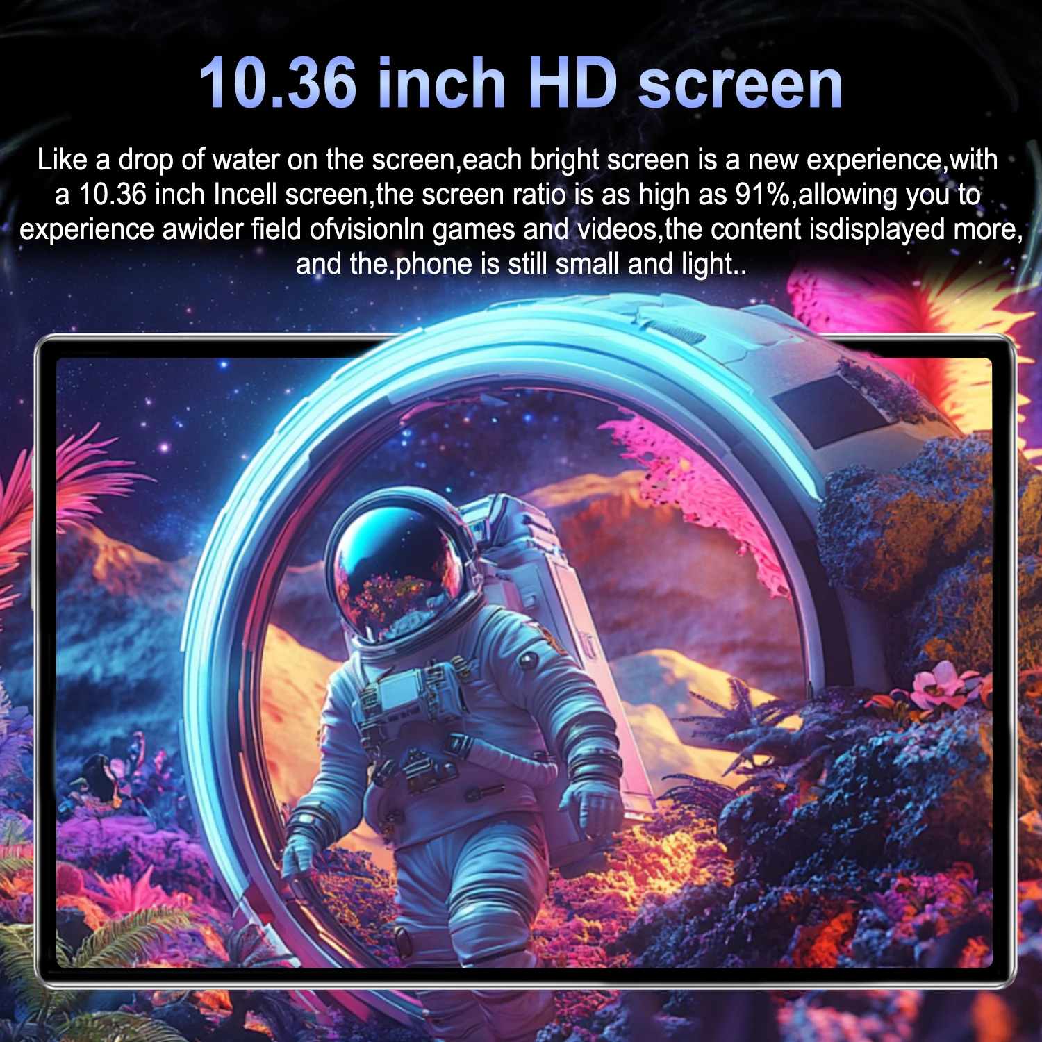 New 2026 5G Tablet 10.58 Inch HD Display 16GB RAM 1TB ROM 20000mAh 14 Core Android13 GPS WPS Dual SIM With Keyboard