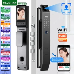 RAYKUBE DF14 Tuya WiFi 3D Face Recognition Digital Door Lock With Two-way Audio WiFi Camera Video Call APP Remote Unlock