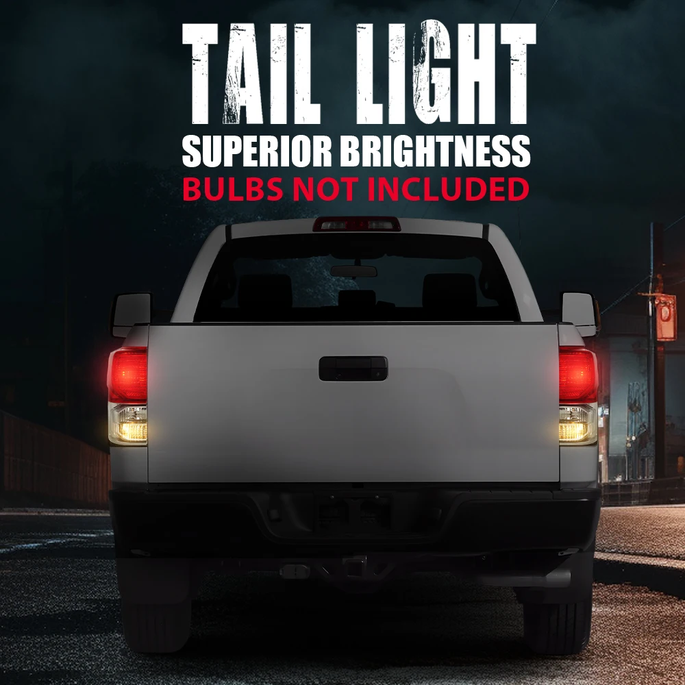 Conjunto de lámpara de freno de luz trasera sin bombilla lado derecho del pasajero apto para Toyota Tundra 2007-2013 To2801183, To2801165