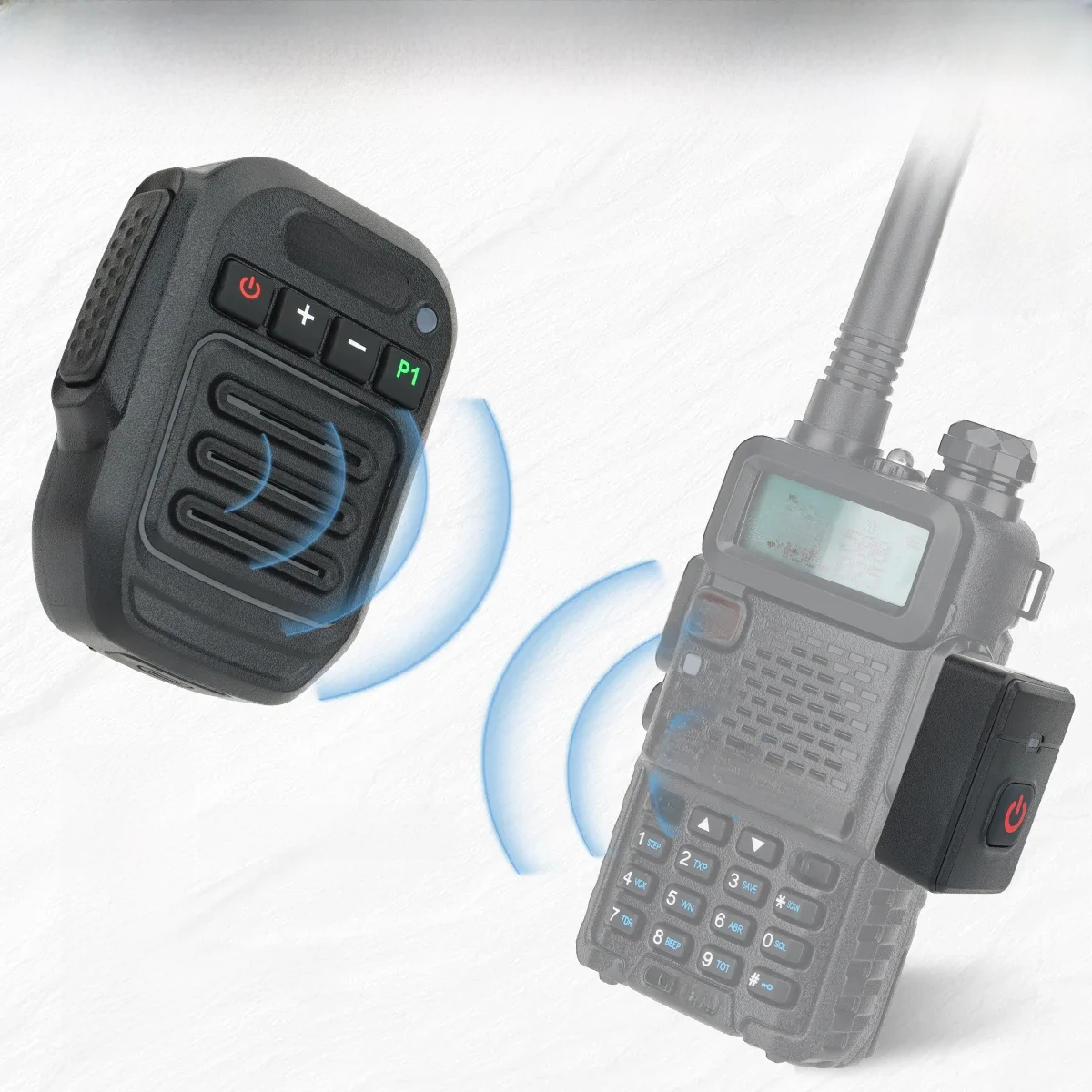 ABBREE ABinvasive E Microphone Bluetooth sans fil déterminer haut-parleur MIC pour Baofeng UV-5R UV 21 Pro 5RH K6 Walperforated Talkie Ham Radio accessoires 3