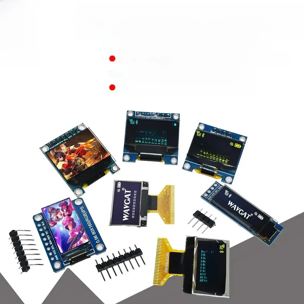 Biało-Żółto-Niebieski Kolorowy 4-Pinowy 7-Pinowy 128X64 OLED LCD LED TFT Moduł Wyświetlacza Dla Arduino 0.91 0.95 0.96 I2C IIC Szeregowy Nowy Oryginalny — zdjęcie produktu 7