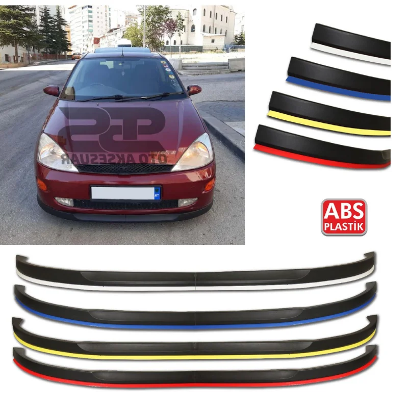 2 Pcs Front Bumper Lip For Focus 1 MK1 Body Kit Car Accessories Spoiler Splitter Diffuser Flap Sport Bumper Exterior Parts