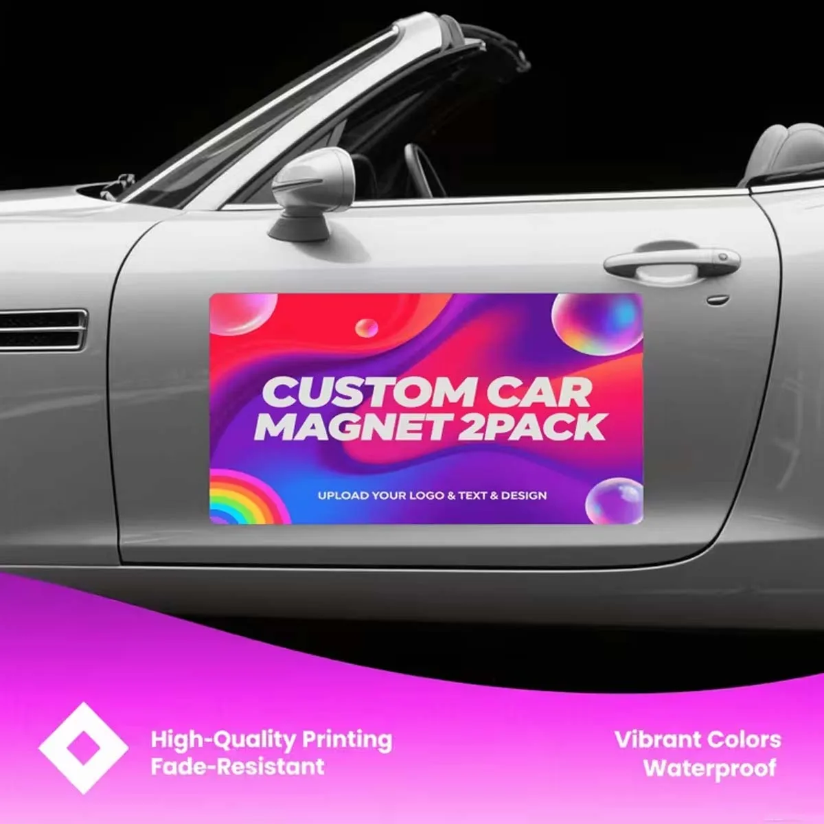 Custom Car Magnet Stickers, Durable Car Magnets, Perfect for Commercial Vehicle Advertising, Customize Your Logo