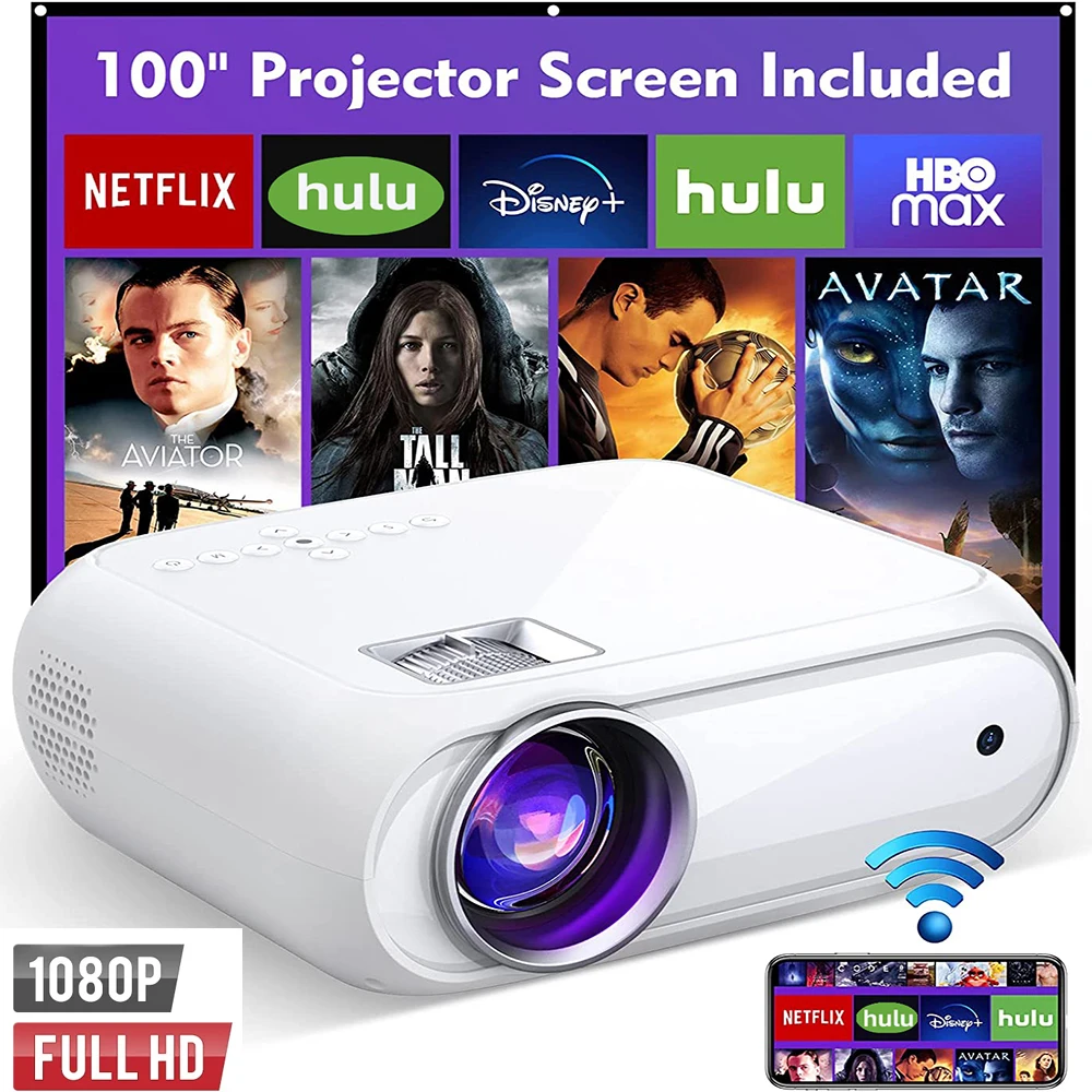 

YERSIDA Projector Full HD1080P BL108 Support 4K Home Bedroom Mobile Phone Screen Smart TV Theater projector portatil For Android