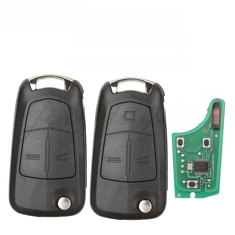 Jingyuqin clé de voiture à distance rabattable 433Mhz pour Opel/Vauxhall Astra H 2004-2009 Zafira B 2005-2013 Vectra C 2002-2008 Corsa D 2007-2012