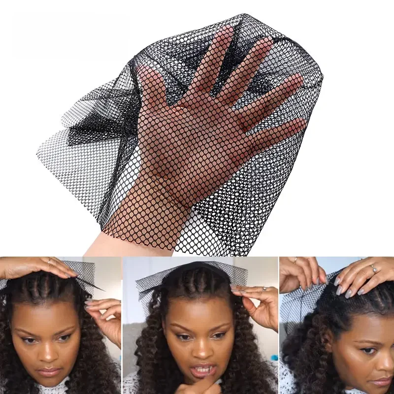 Nunify 1Pcs/Lot Black Color Hairnets Women Hair Toupees Stretch Lace Wig Net Hair Weaving Nets For Hair Weft Hair Net Online — zdjęcie 2