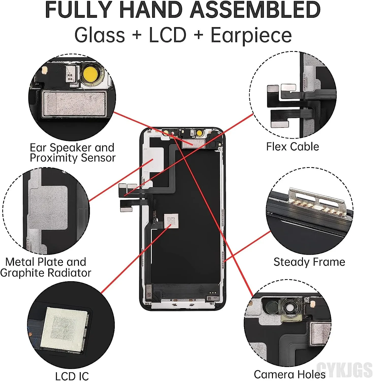 Imagem -05 - Tela de Lcd com Montagem Digitalizadora 3d Touch Incell Lcd para Iphone 12 Pro Max sem Pixel Morto Novo Premium