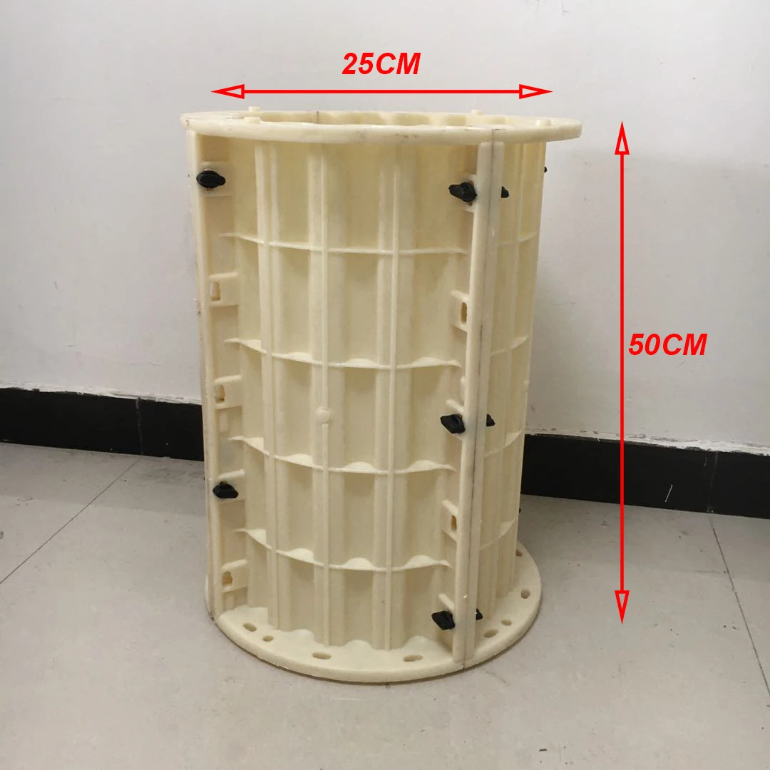 25cm/9.84in Round Column Wedding Ceremony Party Decoration Reusable Mould Pedestal Flower Seat Gypsum Concrete Mold